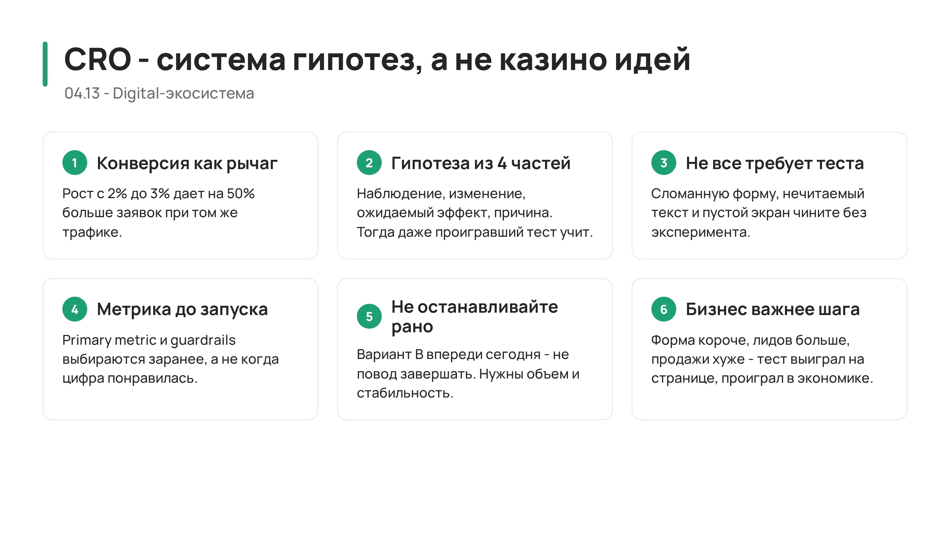 CRO и A/B тестирование